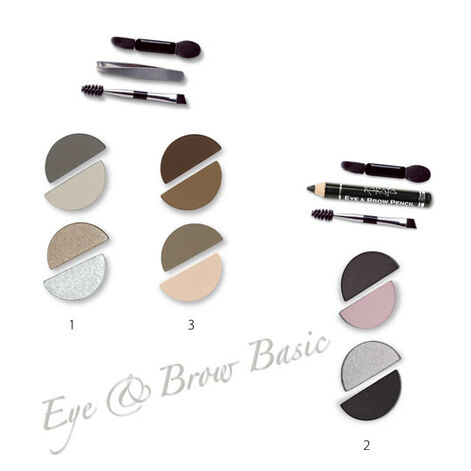 KARAJA EYE & BROW BASIC EKSPERDI KUJUNDUS, Kulmuvärvide ja lauvärvide neljane komplekt