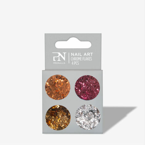 ProNails Chrome Flakes Kit, Küünedisaini komplekt