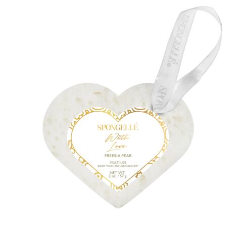 Spongelle Daisy Collection Heart Shaped Body Buffer Freesia Pear Dušigeeliga Infundeeritud Käsn