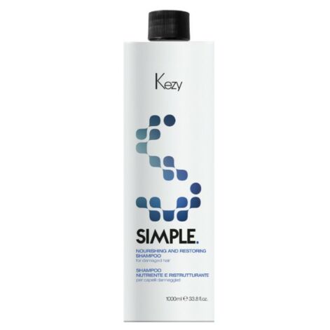Kezy Simple Nourishing And Restoring Shampoo, Toitev Ja Taastav Šampoon Kahjustatud Juustele