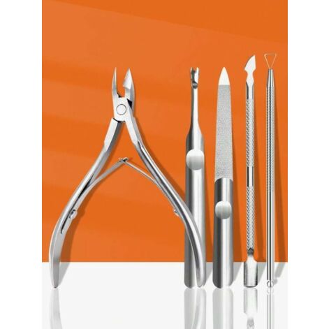 Stainless Steel Nail Cuticle Set, Kynsinauhojen Sarja