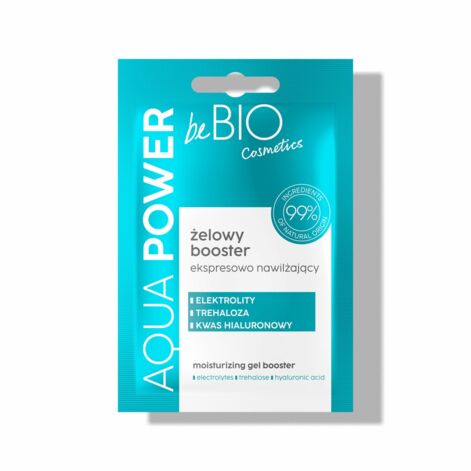 beBIO Маска для лица Aqua Power Gel Booster, маска-сыворотка с электролитами