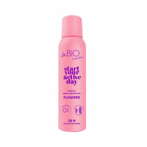 beBIO Start Your Active Day Flowers Natural Deodorant Body Spray, Deodorant Spray