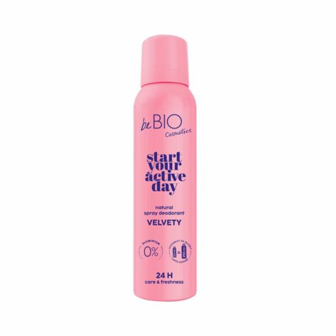 beBIO Start Your Active Day Бархатистый натуральный дезодорант-спрей для тела, дезодорант-спрей