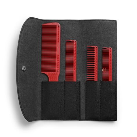 JRL Barber Comb Set, Juuksekammide Komplekt Red
