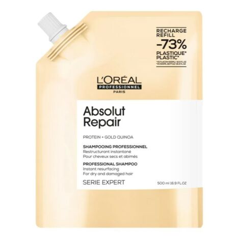 L’oréal Professionnel Absolut Repair Shampoo Refill, shampoo kuiville ja vaurioituneille hiuksille Refill-pakkaus