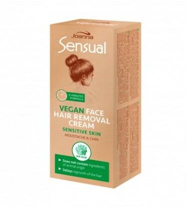 Joanna Sensual Vegan Hair Removal Cream, Näo Depilatsioonikreem Tundlikule Nahale